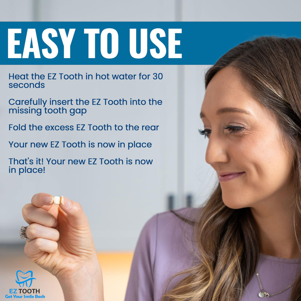 EZ Tooth shade options with Natural Shade example