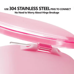 Pink BPA-free food-grade plastic denture cup retainer