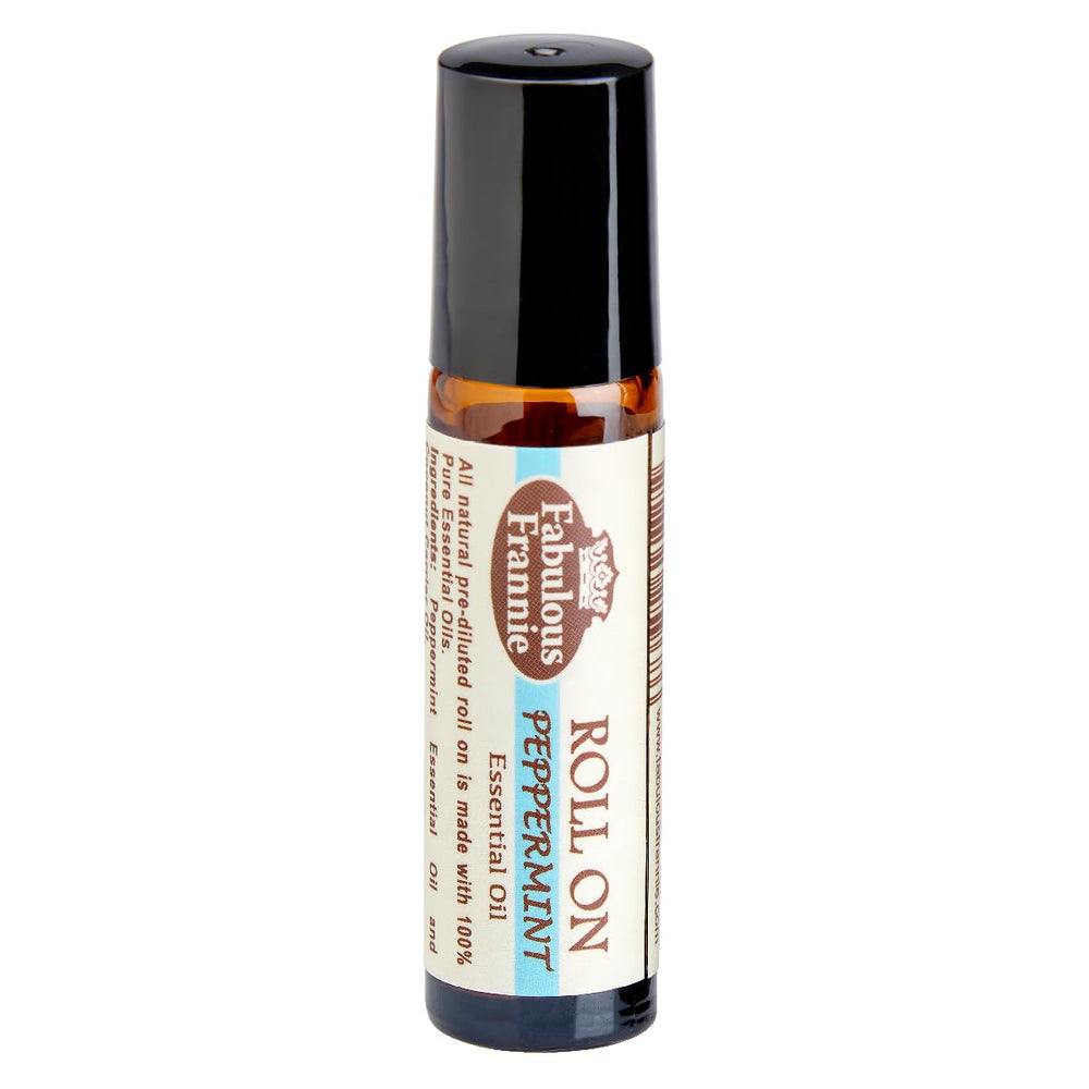 Fabulous Frannie Peppermint Essential Oil Roll-On 10 ml bottle close-up