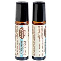 Amber glass bottle with convenient roll-on applicator for peppermint essential oil