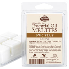 Fabulous Frannie Protect Meltie Tart 2.5 oz with Cinnamon, Clove, Eucalyptus, Rosemary and Lemon