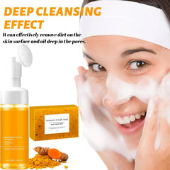 Facial cleansing turmeric for all skin types: moisturizing cleanse