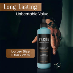 Facón straight-razor friendly formula supports precise edging