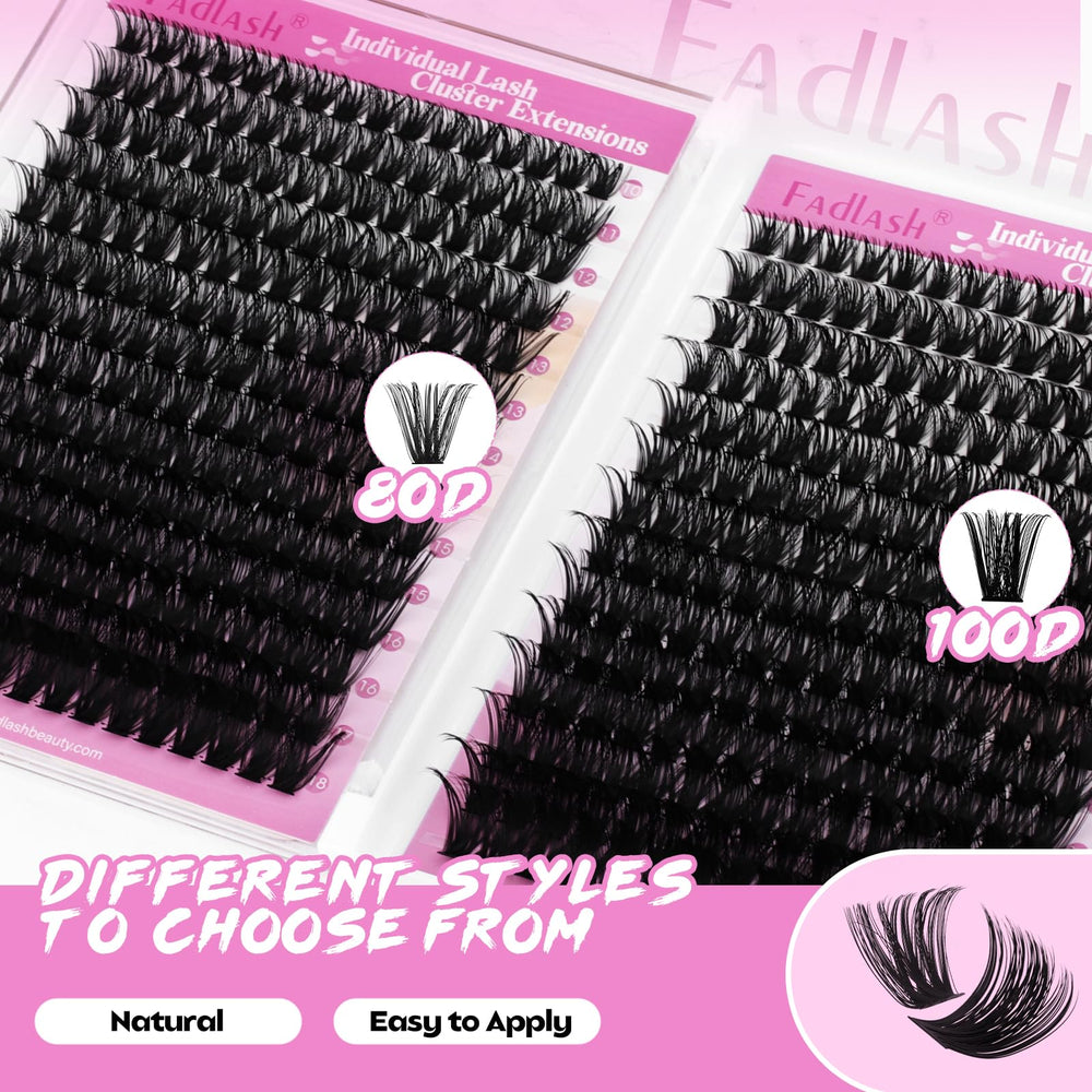 FADLASH D-curl fluffy clusters made from soft fibers for comfortable wear