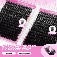 FADLASH D-curl fluffy clusters made from soft fibers for comfortable wear
