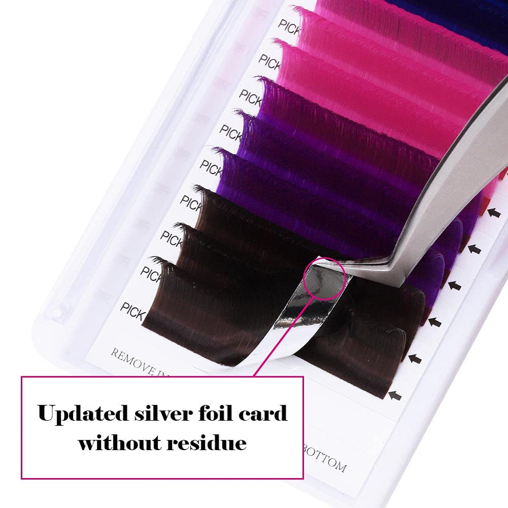 FADVAN four-color mix swatches for customizable lash looks
