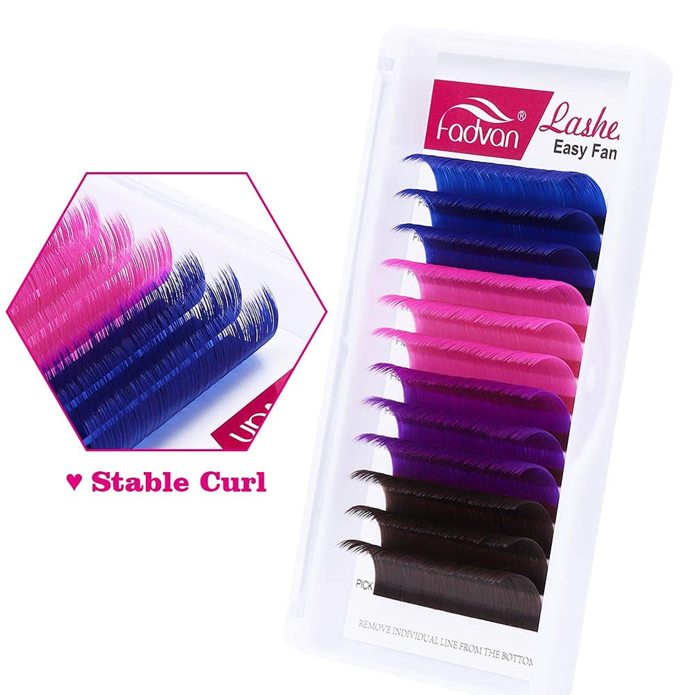 FADVAN close-up of 0.07-D lashes with curl