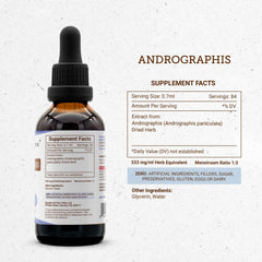 Herbal blend of Fah talai jone, Chuan Xin Lian, and Andrographis paniculata tincture
