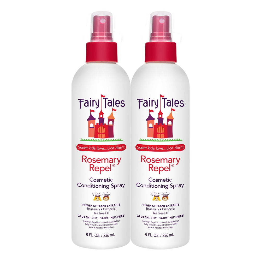 Fairy Tales Rosemary Repel bottle front shows detangling-ready conditioning for kids' hair.