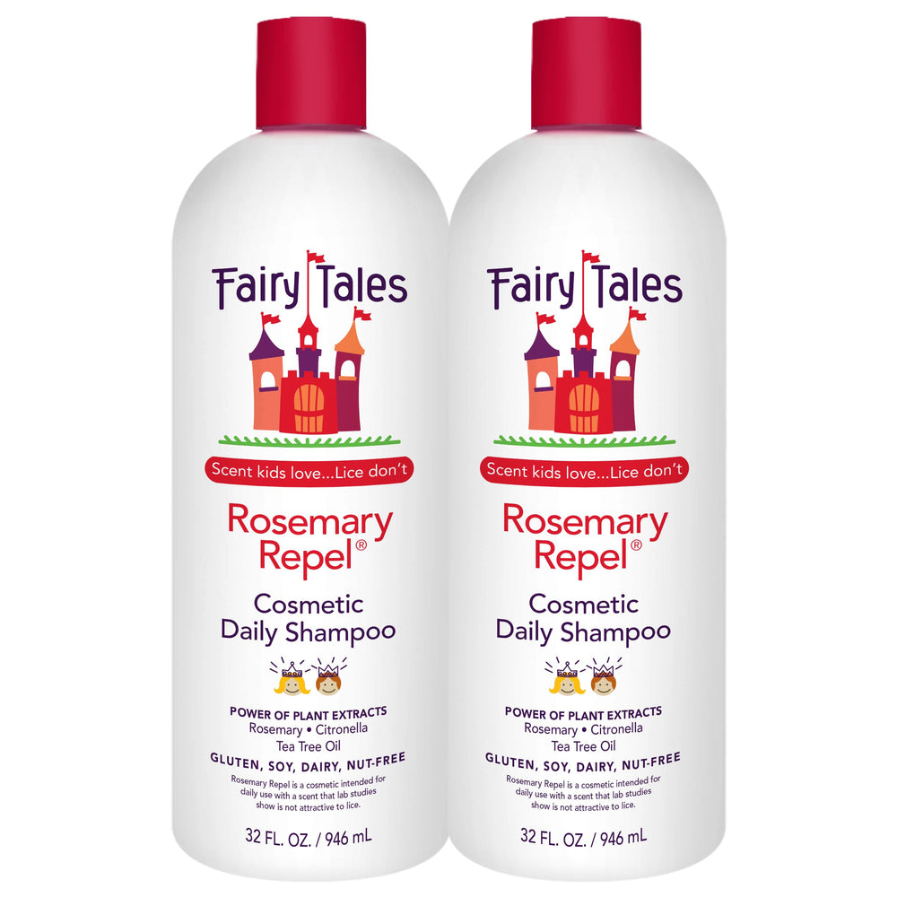 Fairy Tales Rosemary Repel daily kids shampoo front bottle highlights gentle cleansing and kid-friendly scent.