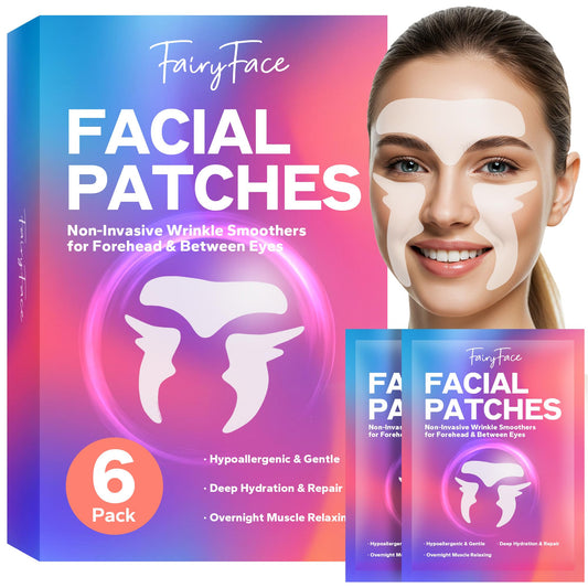 FairyFace forehead wrinkle patches box with six treatments for overnight care.
