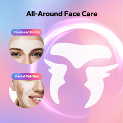 FairyFace patches applied on forehead for overnight hydration and smoother skin.