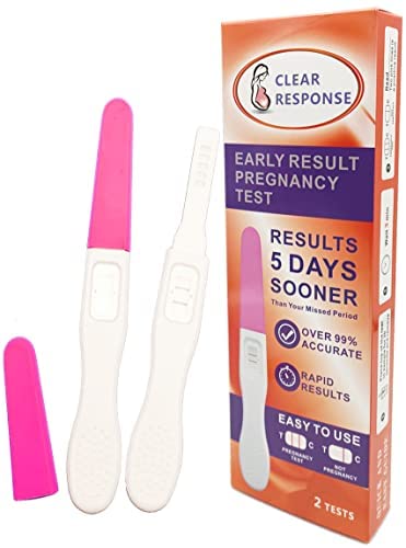 Pink 2-pack fake pregnancy test sticks packaging