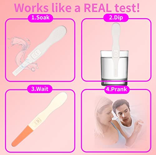 Two sealed fake pregnancy test sticks for pranks