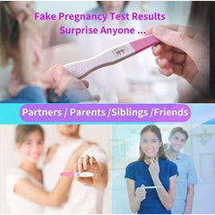 Fake pregnancy test sticks unboxed and ready to use