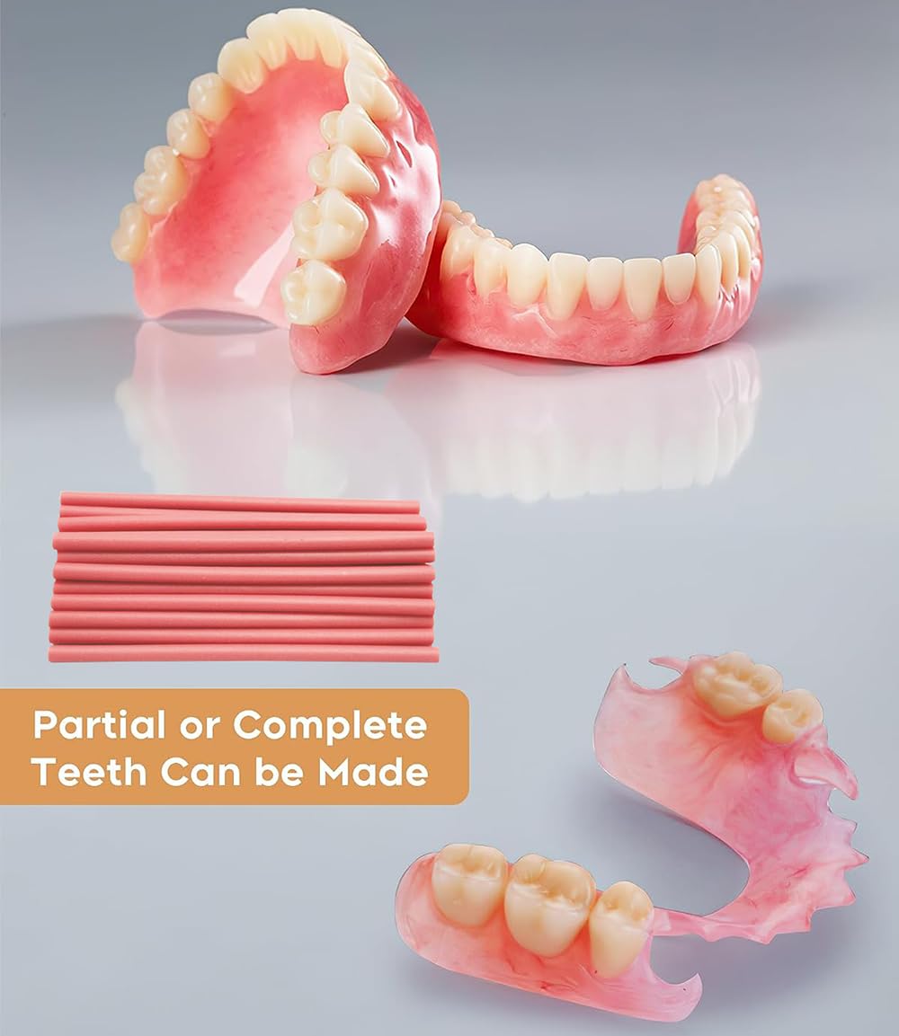 Flexible, re-heatable denture material ready to mold
