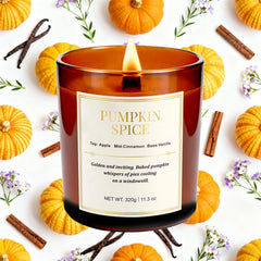 Two Pumpkin Spice candles in gift boxes