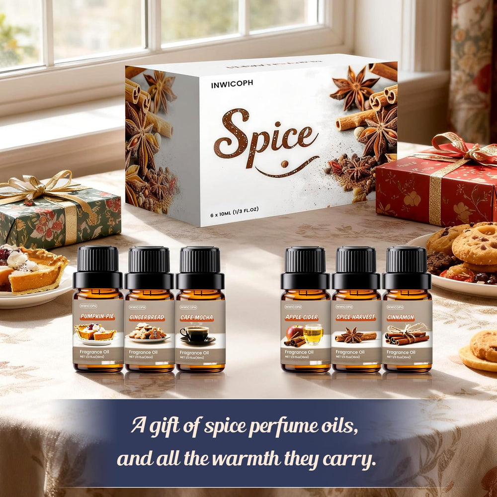 Fall diffuser oils gift set in amber bottles