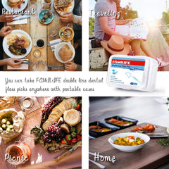 Four travel cases included with the floss picks