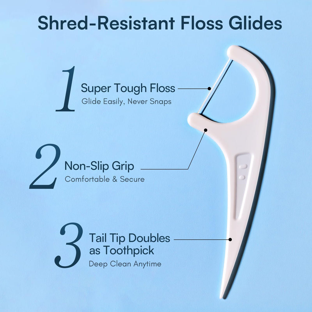 Unflavored dental flossers with travel case