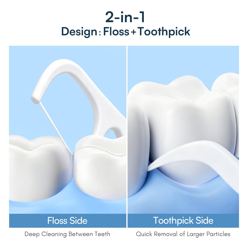 Close-up of ultra-thin floss tape sliding between teeth