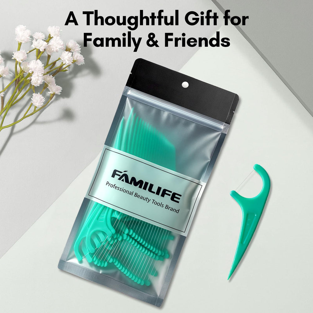 Travel-friendly mint floss picks for on-the-go dental care