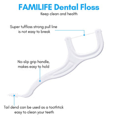 FAMILIFE floss picks travel cases included (4-pack)