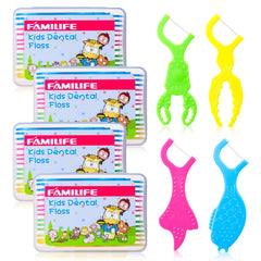 Package featuring 120 fluoride-free kid floss picks