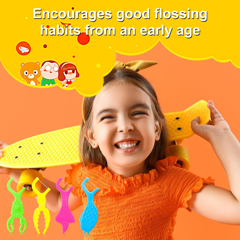 Flavorless floss sticks for kids' comfort
