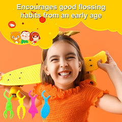 Flavorless floss sticks for kids' comfort