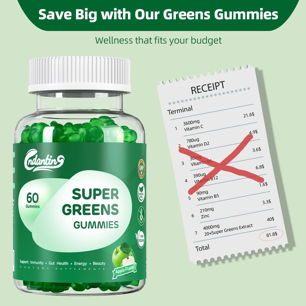 Family-friendly greens supplement with serving suggestions