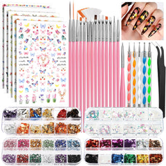 FANDAMEI nail art brushes set for versatile at-home nail design with precise tips