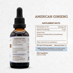 Farm-grown Panax quinquefolius dried root for ginseng tincture