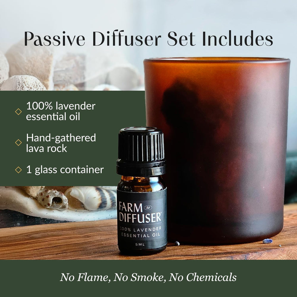 Farm to Diffuser plastic-free, refillable lava stone diffuser for sustainability