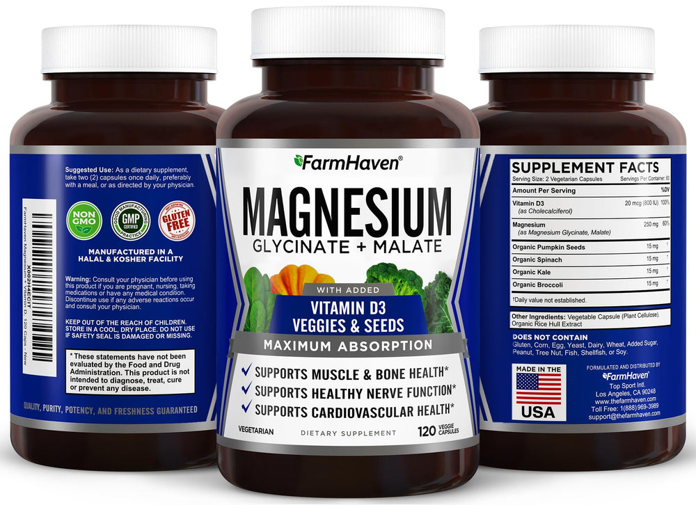 LabDoor tested, USA-made FarmHaven Magnesium Complex packaging