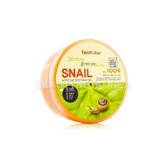 FARMSTAY snail gel in large size for face and body hydration and quick cooling.