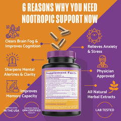 Fast-absorbing brain vitamins for adults