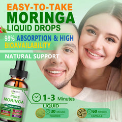 Dropper releasing moringa liquid drops