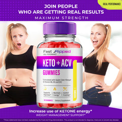 Close-up of Fast Ripped Keto ACV Gummies bottle back label