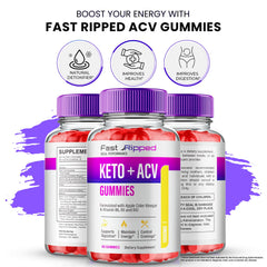 Brand packaging of Fast Ripped Keto ACV Gummies