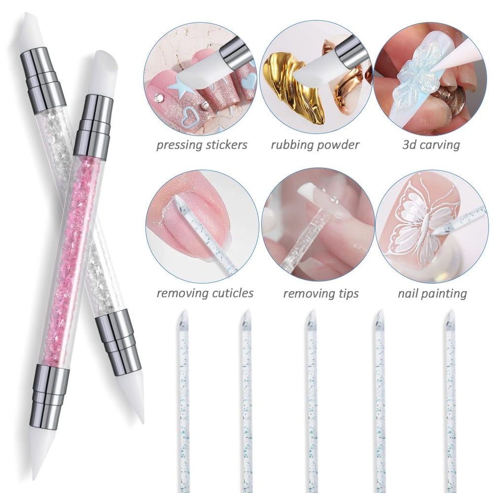 Fcozpjk mixing sticks help clean, accurate nail art application.