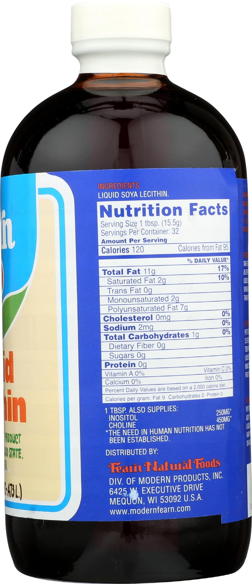 No refrigeration needed text on lecithin bottle