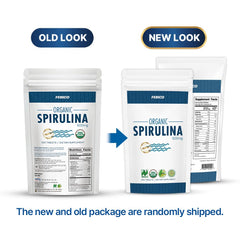Product packaging and label for FEBICO Spirulina tablets