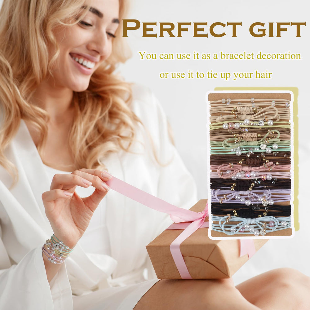 FECASIMY hair ties for ponytails, sturdy for active days.