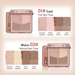 FelinWel Highlight Contour Palette travel-friendly compact fits your bag for day-to-night touch-ups.
