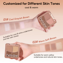 FelinWel nose sculpt technique with bronzer for balanced facial definition