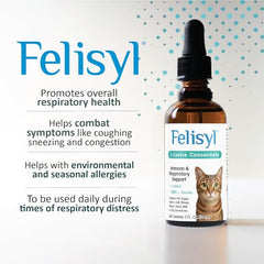 Back label on Felisyl L-Lysine 2 oz bottle