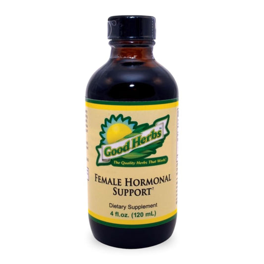 Bottle of Female Hormone Support on a white background