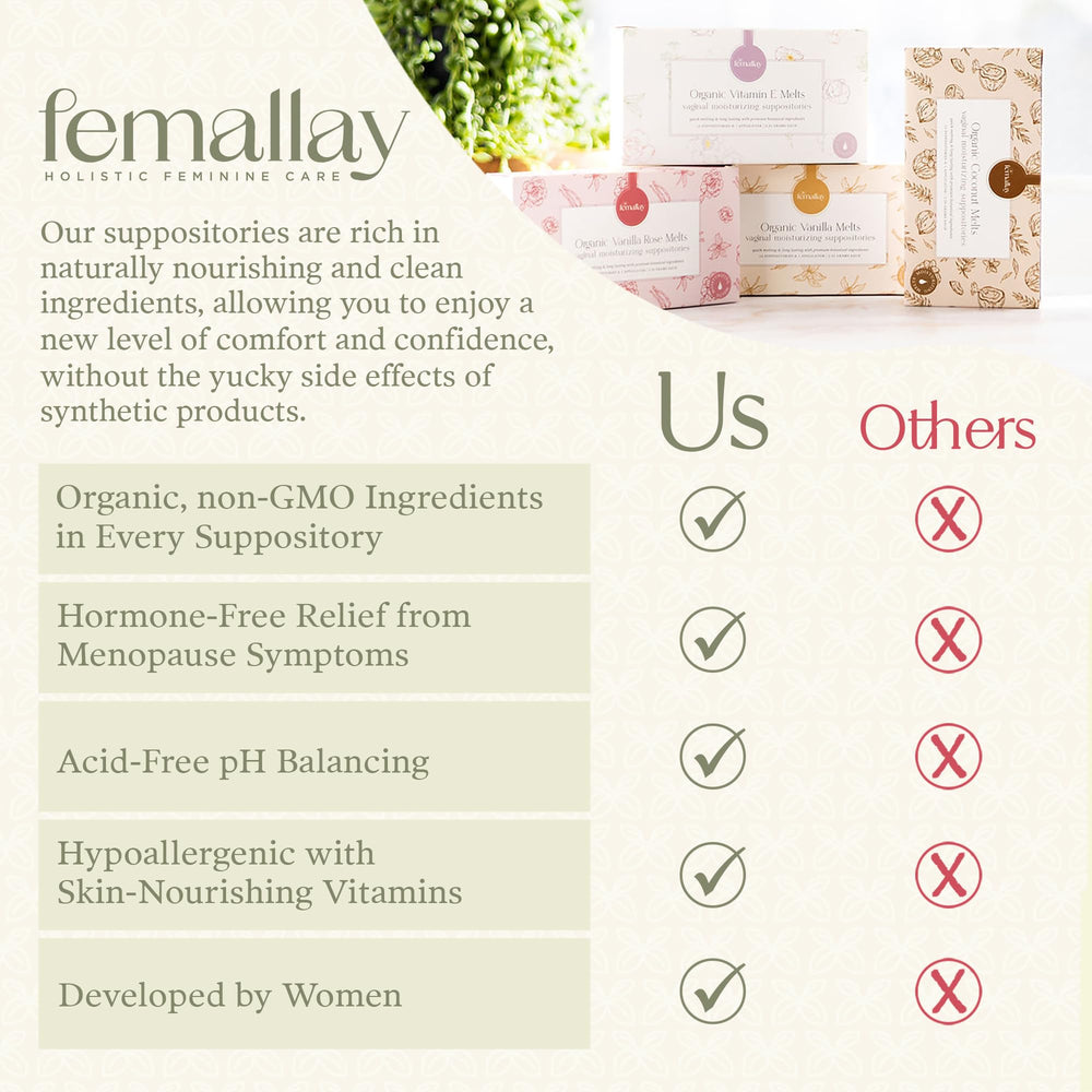 Femallay jojoba oil highlight soothing, non-irritating moisture.