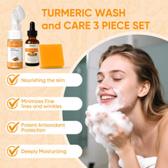 Femani turmeric face wash with foaming action for deep cleansing and clear pores